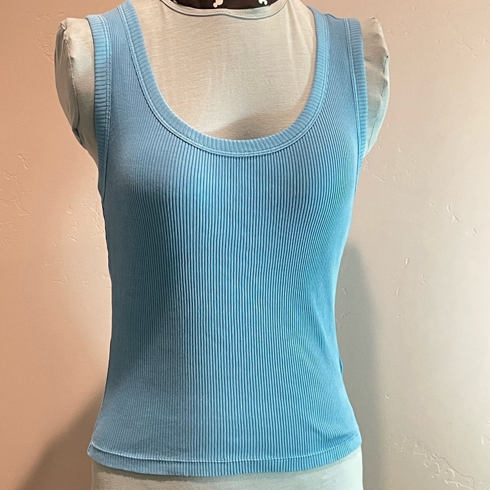 GAP Light Blue Ribbed Tank Top